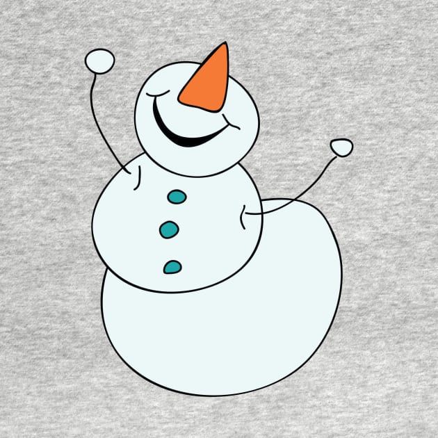 Joyful Snowman by MegMarchiando